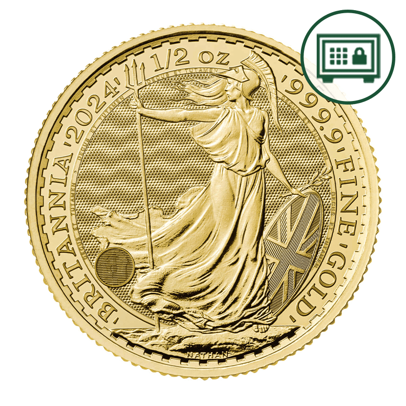 Image pour Pièce d’or Britannia de 1/2 oz (2024) - Stockage sécurisé à partir de Métaux précieux TD